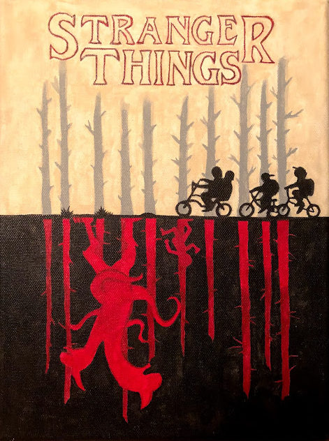 Painting of Stranger Things poster